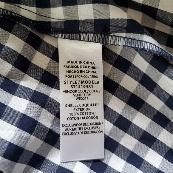 New Splendid Gingham Blouson Sleeve Top Blouse NWT Size XS - Picture 10 of 11